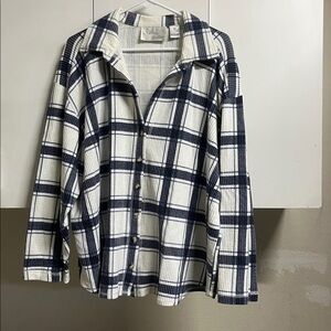 Allison Brittney Striped Shirt in Cream and Blue